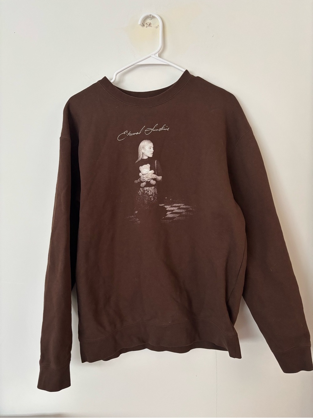 ariana grande eternal sunshine tour brown teddy bear crewneck sweatshirt 🤎